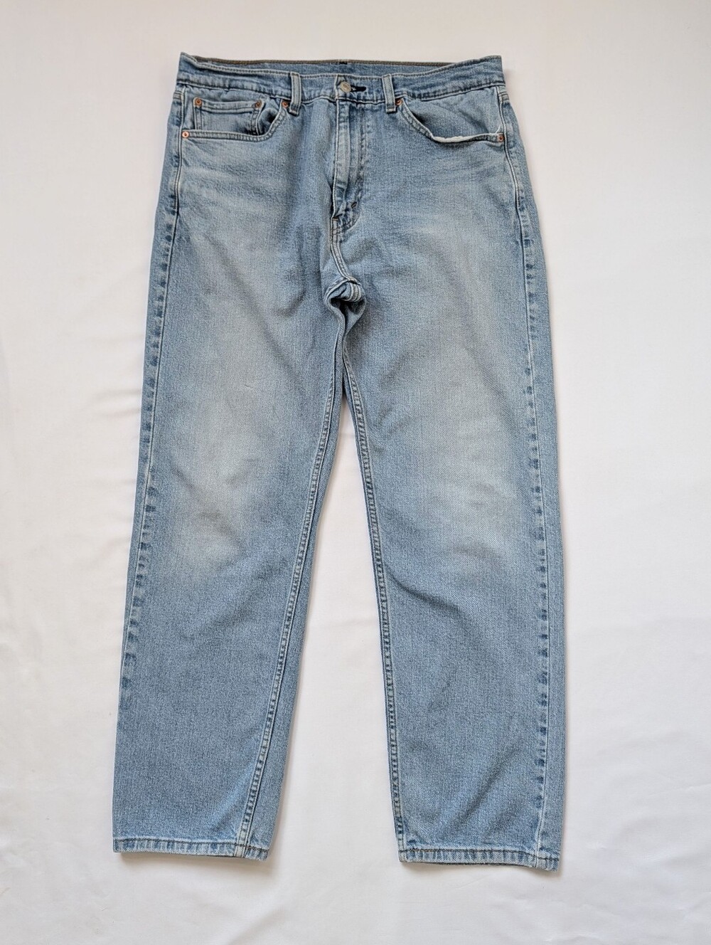 Levi's 505 Regular Fit Jeans Men's 36x32 Light Wash Stretch Denim